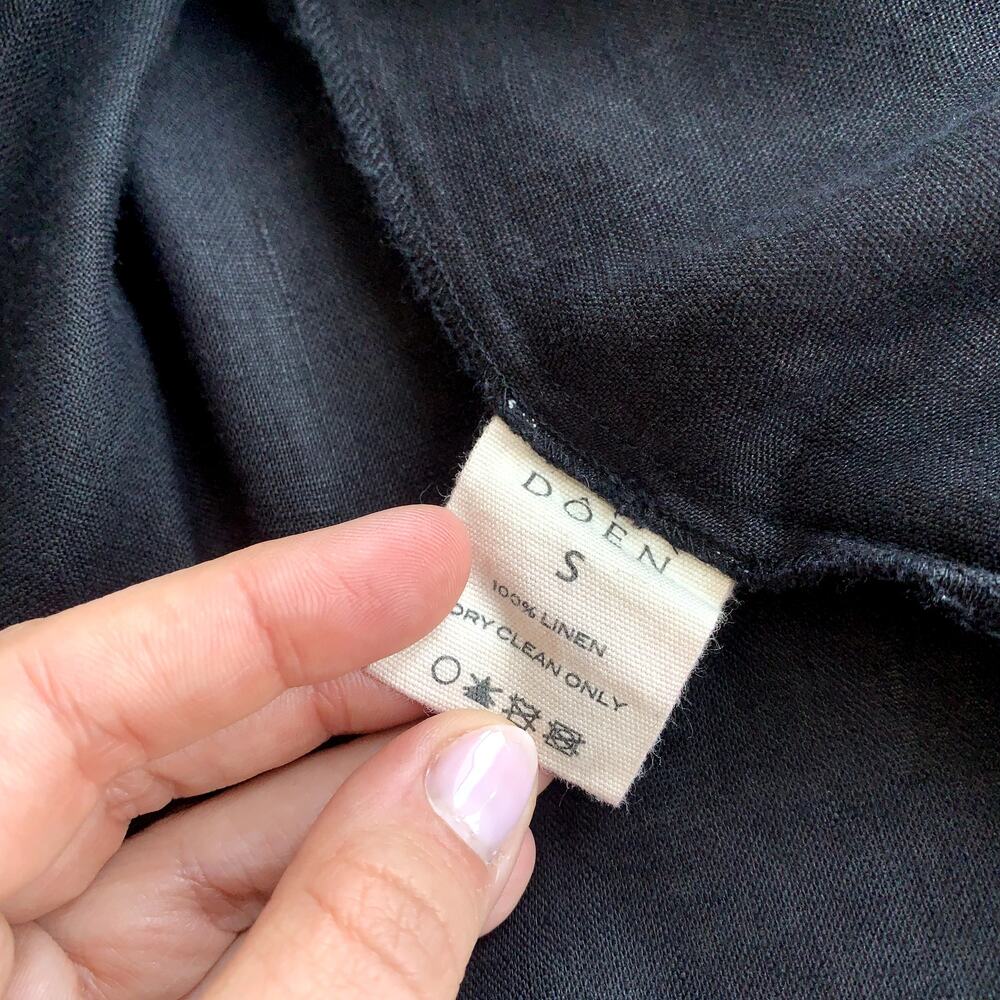 Doen Black Sleeveless Button-Front Mini Dress - Picture 11 of 14
